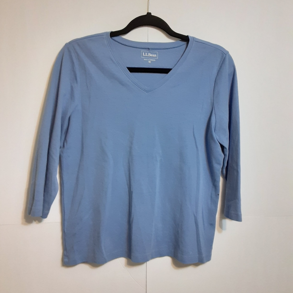 L.L Bean quarter sleeve top Size M
